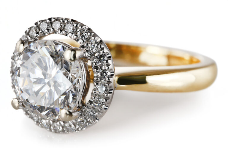 Ring 1 Brillant 1,0 ct RIVER/P1 + Brillanten 750 Gold DPL Gr. 52 [BRORS 20712]