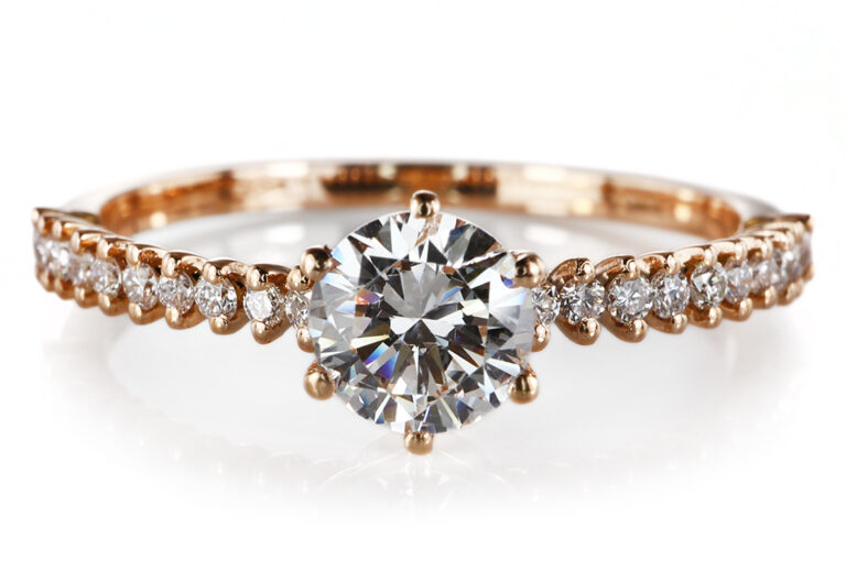 Ring 1 Brillant 0,43 ct G/SI 2 + 20 Brillanten 750 Gold DPL Gr. 53 [BRORS 20714]