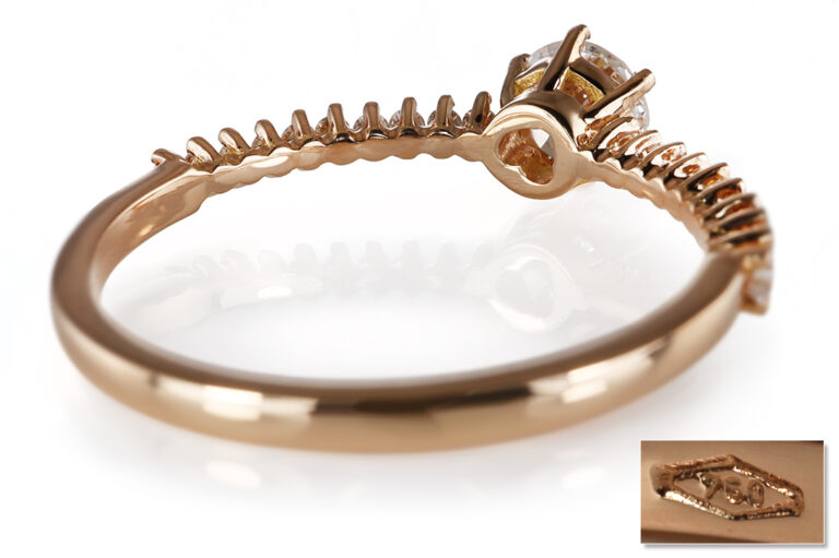 Ring 1 Brillant 0,43 ct G/SI 2 + 20 Brillanten 750 Gold DPL Gr. 53 [BRORS 20714]