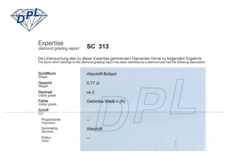 Ring 1 Diamant 0,77 ct K/VS 2 + 18 Brillanten 750 Gold DPL Gr. 55 [BRORS 20719]