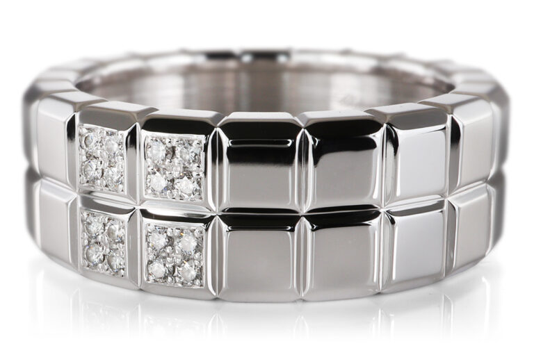 Chopard Ring ICE CUBE 16 Brillanten 750 Weißgold Gr 55 WIE NEU [BRORS 20724]