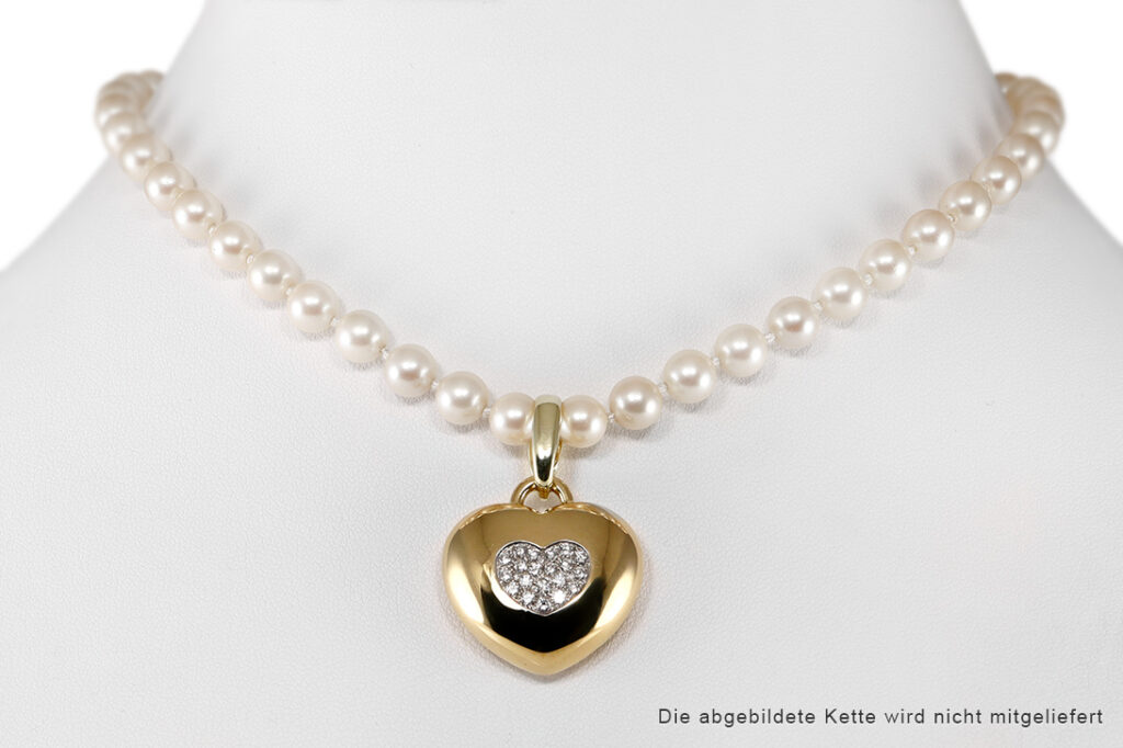 WEMPE Herz Anhänger 20 Brillanten ca. 0,42 ct lupenrein 750 Gold [BRORS 20729]