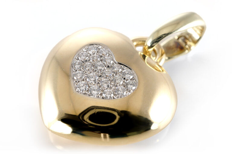 WEMPE Herz Anhänger 20 Brillanten ca. 0,42 ct lupenrein 750 Gold [BRORS 20729]