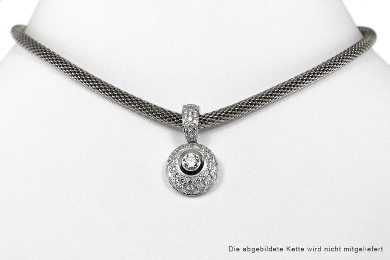 WEMPE Brillant Anhänger 66 Brillanten ca 1,8 ct IF-SI 750 Gold [BRORS 20730]