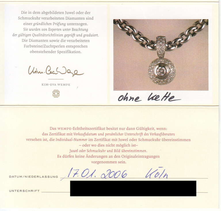 WEMPE Brillant Anhänger 66 Brillanten ca 1,8 ct IF-SI 750 Gold [BRORS 20730]