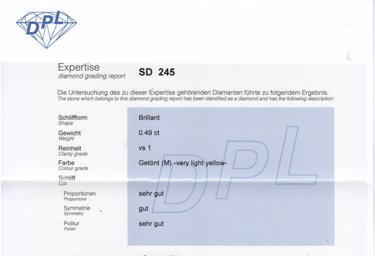 Ring 1 Brillant 0,49 ct + 18 Brillanten 0,1 ct Weißgold DPL Gr.54 [BRORS 20731]