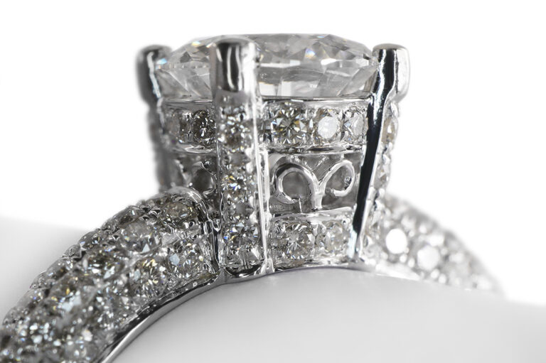 Ring Einkaräter Brillant 1,0ct River/Lupenrein +164 Brillanten HRD [BRORS 20732]