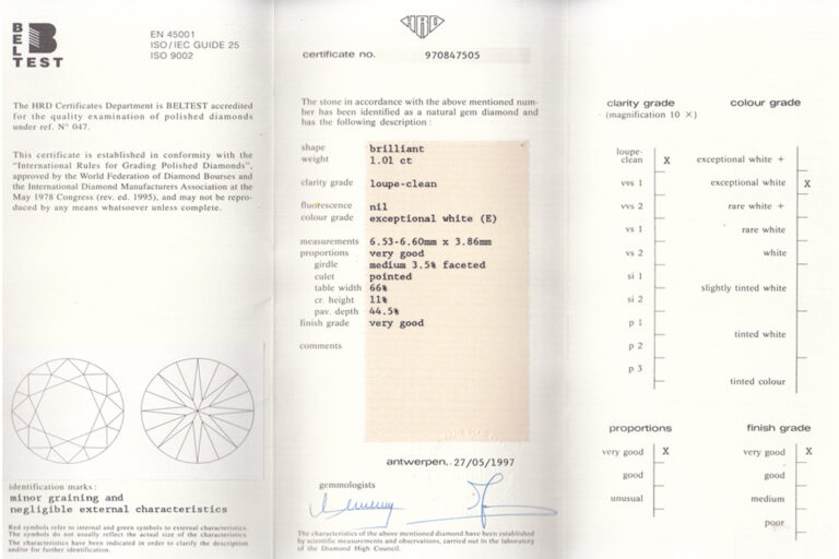 Ring Einkaräter Brillant 1,0ct River/Lupenrein +164 Brillanten HRD [BRORS 20732]