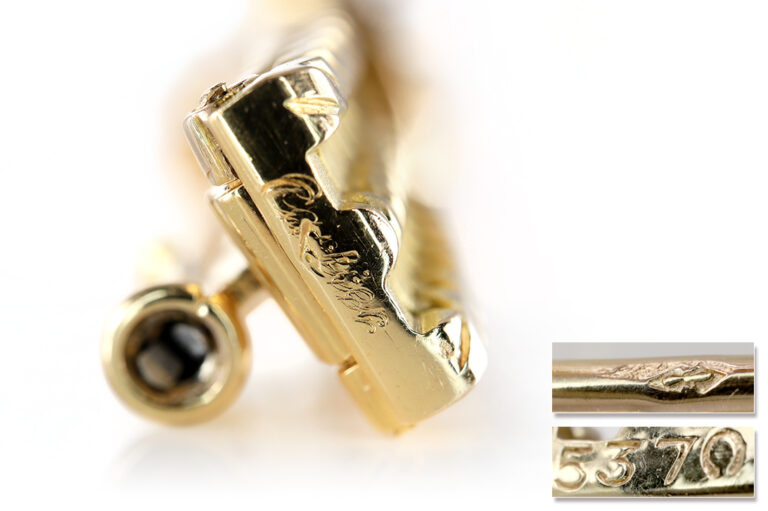 Cartier vintage Brillant Brosche 0,34 ct TW/VVS 750 Gelbgold [BRORS 20733]