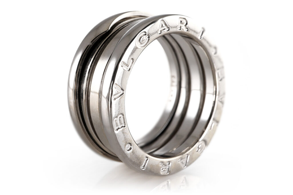 Ring Bvlgari Bulgari B. Zero 1 2-Band 750 Weißgold Gr 50 [BRORS 20735]