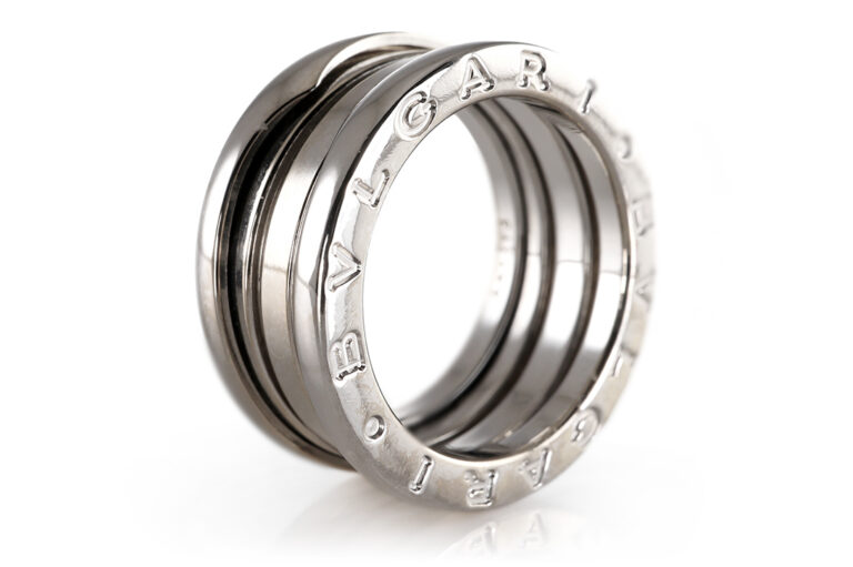 Ring Bvlgari Bulgari B. Zero 1 2-Band 750 Weißgold Gr 50 [BRORS 20735]