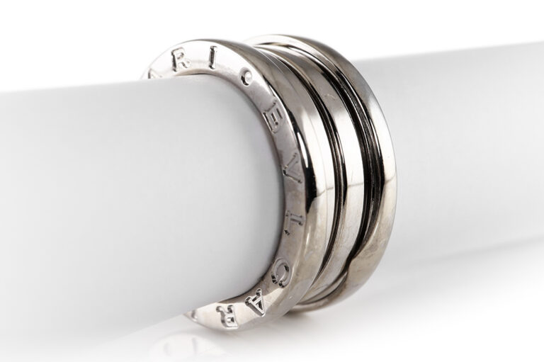 Ring Bvlgari Bulgari B. Zero 1 2-Band 750 Weißgold Gr 50 [BRORS 20735]