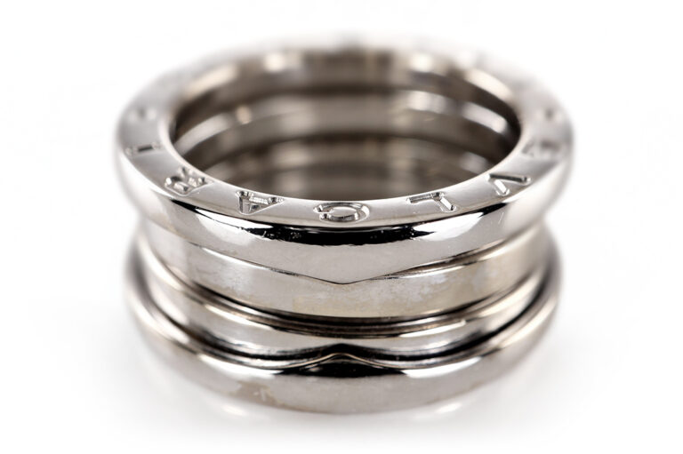 Ring Bvlgari Bulgari B. Zero 1 2-Band 750 Weißgold Gr 50 [BRORS 20735]