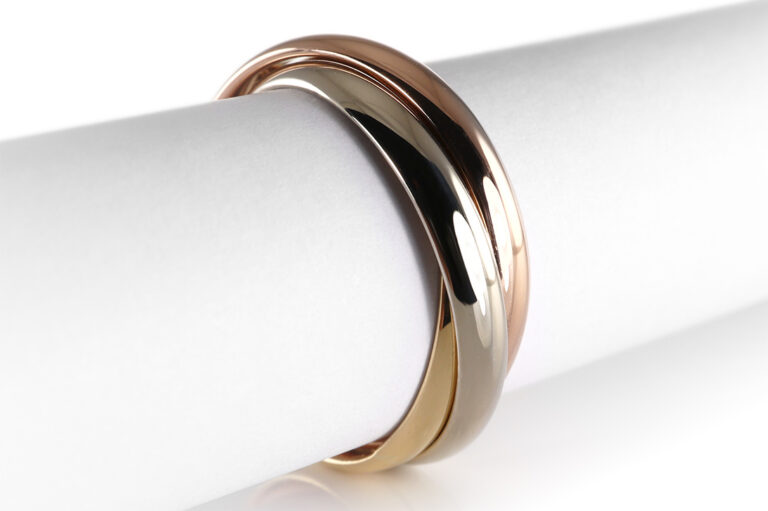 Cartier Trinity Ring vintage 750 Gelbgold Weißgold Rosegold Gr 49 [BRORS 20739]