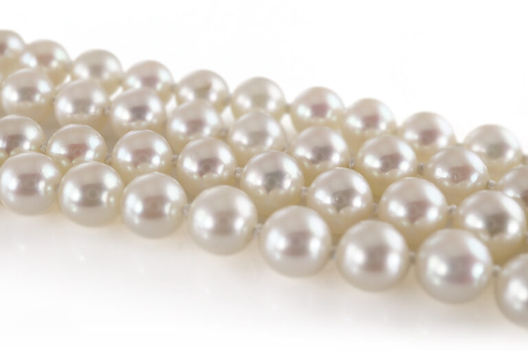 TIFFANY & CO Perlenkette Vintage 62cm 950 Platin Schloss FULL SET [BRORS 20740]