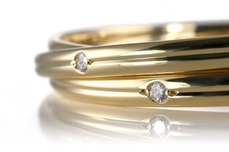 Seltener Cartier Trinity Armreif 18 Billanten 0,45 ct 750 Gelbgold [BRORS 20743]