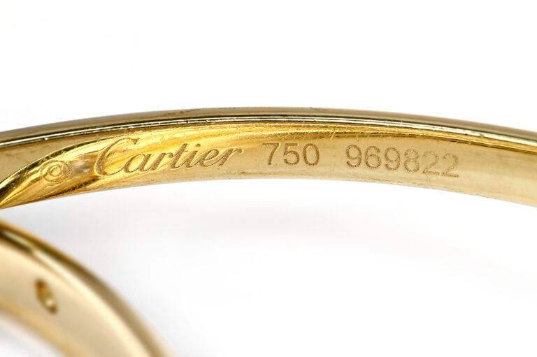 Seltener Cartier Trinity Armreif 18 Billanten 0,45 ct 750 Gelbgold [BRORS 20743]