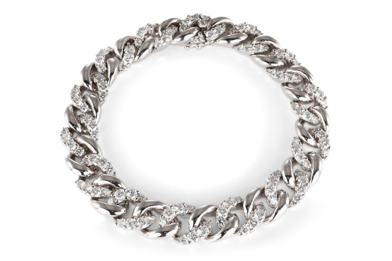 Panzerarmband WEMPE 112 Brillanten 6,23 ct LUPENREIN 750 Full Set [BRORS 20748]