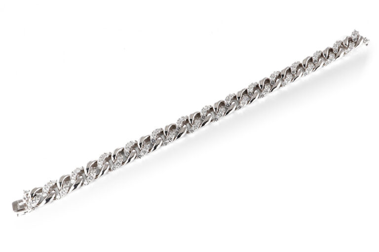 Panzerarmband WEMPE 112 Brillanten 6,23 ct LUPENREIN 750 Full Set [BRORS 20748]