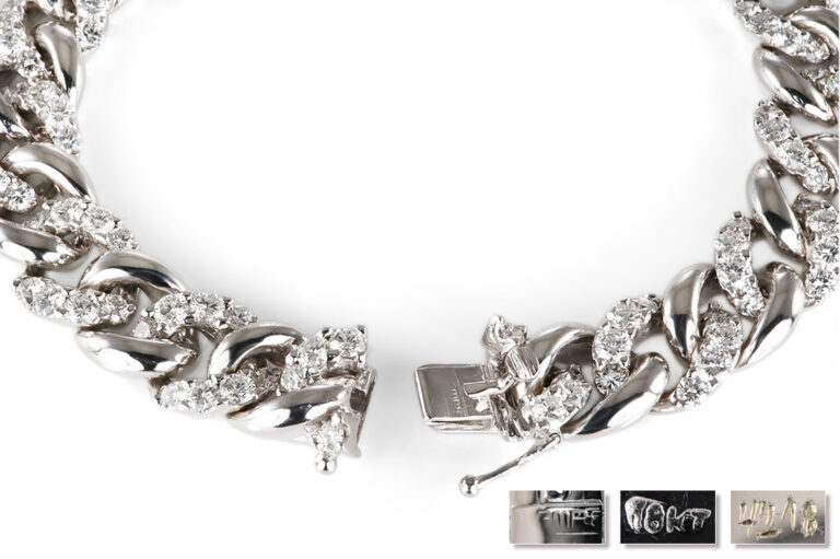 Panzerarmband WEMPE 112 Brillanten 6,23 ct LUPENREIN 750 Full Set [BRORS 20748]