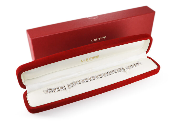 Panzerarmband WEMPE 112 Brillanten 6,23 ct LUPENREIN 750 Full Set [BRORS 20748]