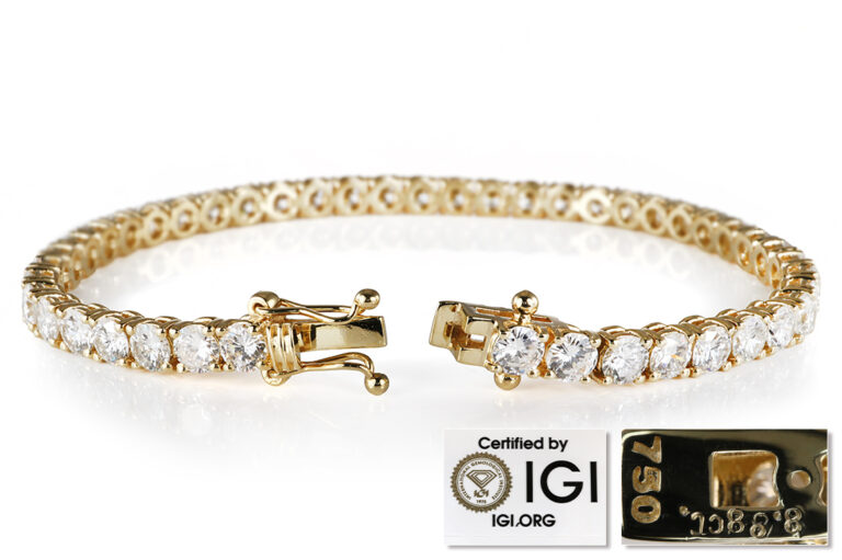 SONDERPREIS Tennisarmband 45 Brillanten 8,9 ct River-TW/VS-VVS IGI [BRORS 20754]