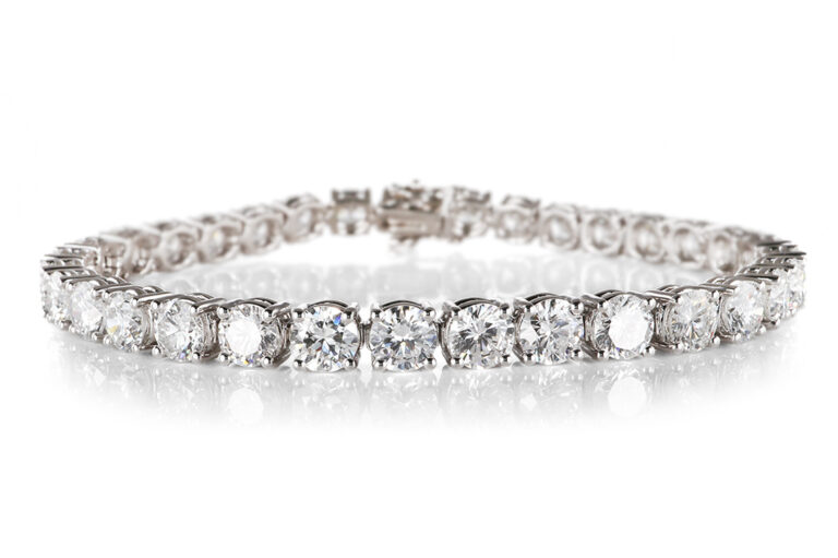 SONDERPREIS Tennisarmband 33 Brillanten 13,55 ct River-TW/VS IGI [BRORS 20755]