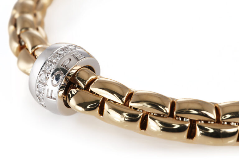 Fope Flexit Armband 18 Brillanten ca 0,18 ct TW/VS Gold L.17-21 cm [BRORS 20761]