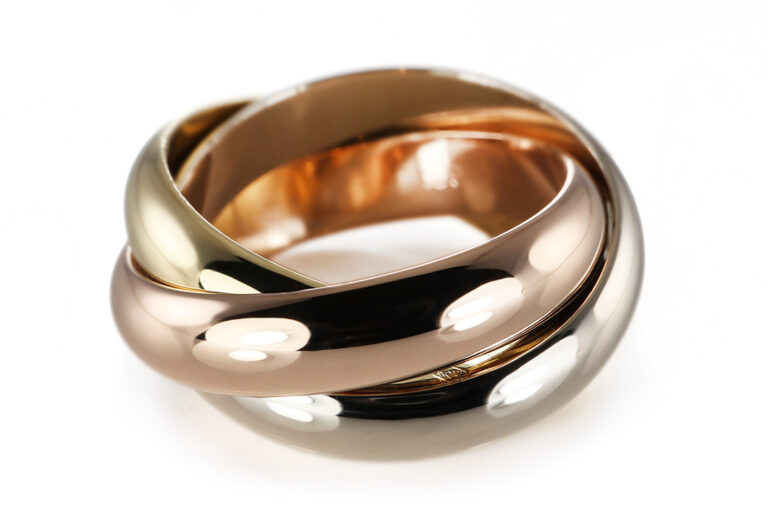 Cartier Trinity Ring 750 Gelbgold Weißgold Rosegold Gr 49 [BRORS 20779]