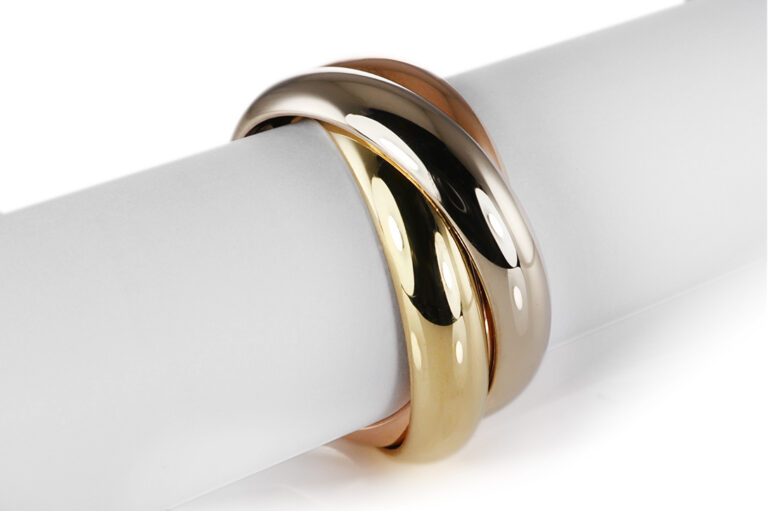 Cartier Trinity Ring 750 Gelbgold Weißgold Rosegold Gr 49 [BRORS 20779]