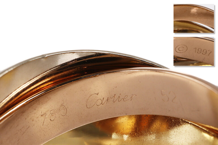 Cartier Trinity Ring 750 Gelbgold Weißgold Rosegold Gr 49 [BRORS 20779]