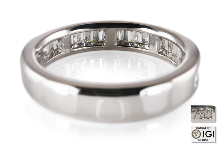 Ring 24 Diamanten ca. 1,8 ct E-F/VS-SI 750 Weißgold Gr. 63 IGI [BRORS 20791]
