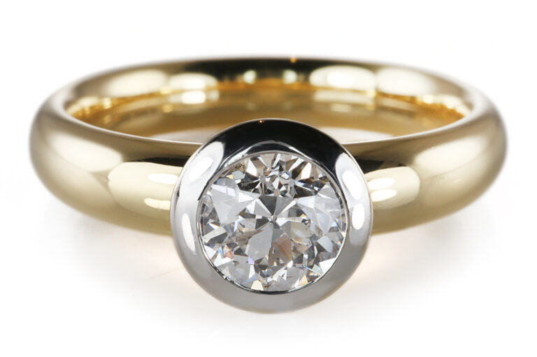 Ring Solitär 1 Brillant 0,85 ct F-G/SI2 750 Gold IGI Gr.63 [BRORS 20792]
