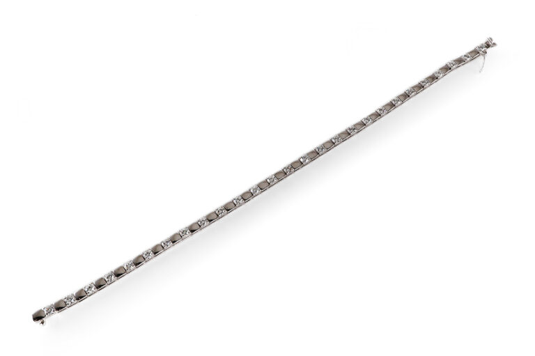 Armband 27 Brillanten 3,3 ct ct TW/VS-SI 750 Weißgold IGI 20 cm [BRORS 20793]