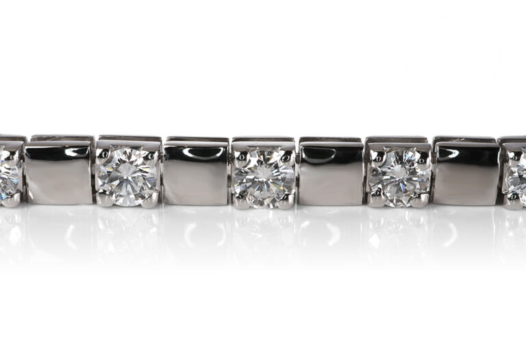 Armband 27 Brillanten 3,3 ct ct TW/VS-SI 750 Weißgold IGI 20 cm [BRORS 20793]