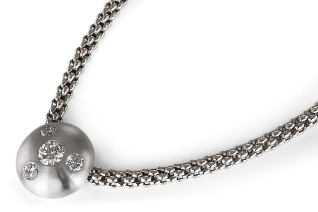 Fope Kette m. Anhänger (nicht von Fope) 4 Brillanten ca 1,2 ct 750 [BRORS 20810]