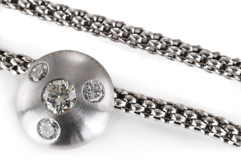 Fope Kette m. Anhänger (nicht von Fope) 4 Brillanten ca 1,2 ct 750 [BRORS 20810]