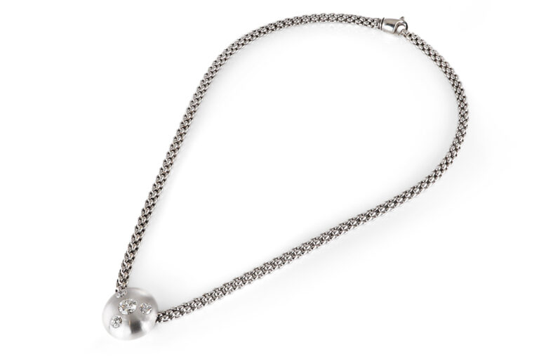 Fope Kette m. Anhänger (nicht von Fope) 4 Brillanten ca 1,2 ct 750 [BRORS 20810]