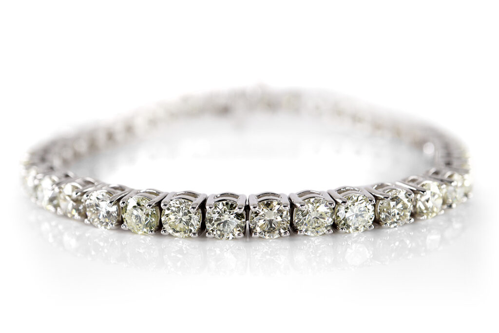 Tennisarmband 38 Brillanten insg. ca. 11,85 ct 585 Weißgold IGI [BRORS 19634]