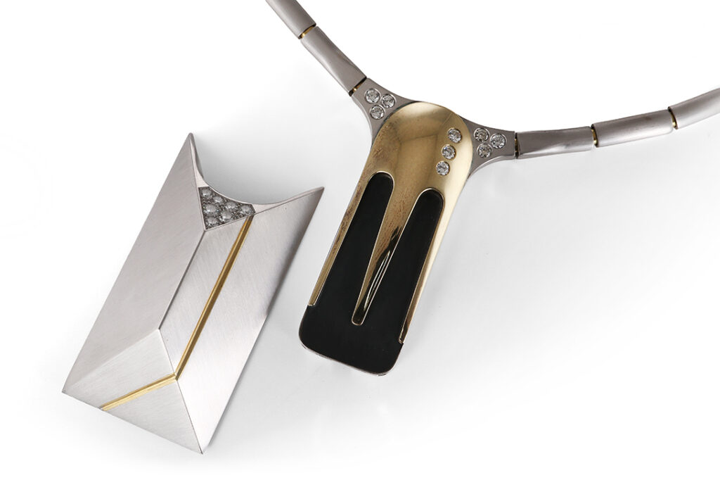 Meisterstück Collier mit Schiebe-Element 18 Brillanten 750 Gold [BRORS 20816]