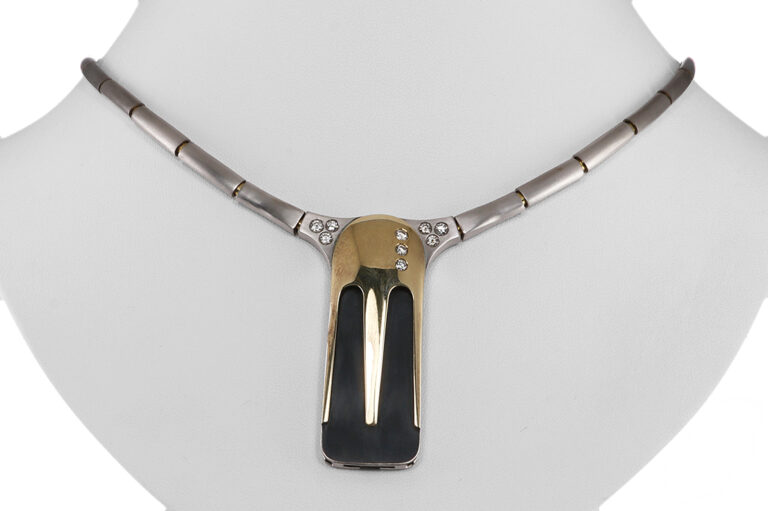 Meisterstück Collier mit Schiebe-Element 18 Brillanten 750 Gold [BRORS 20816]