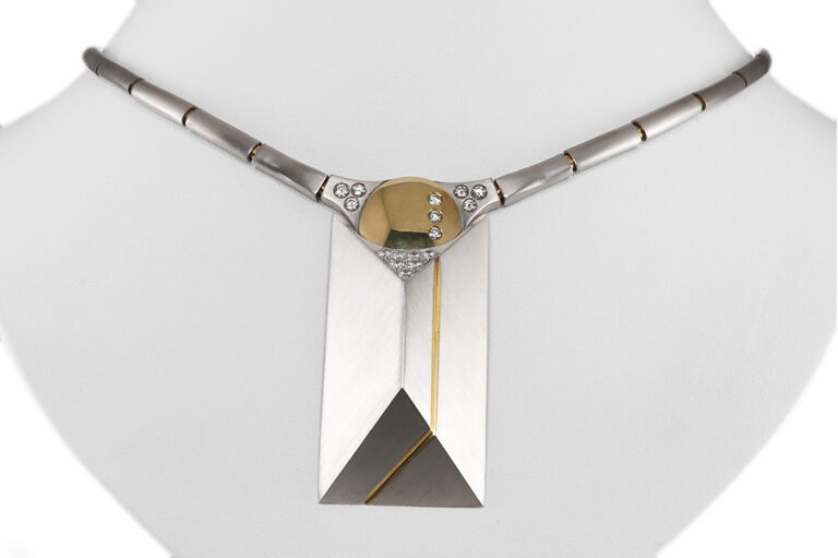 Meisterstück Collier mit Schiebe-Element 18 Brillanten 750 Gold [BRORS 20816]
