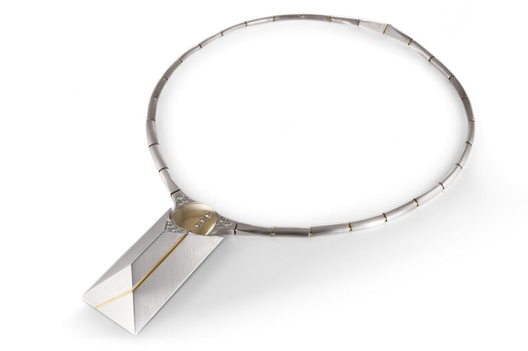Meisterstück Collier mit Schiebe-Element 18 Brillanten 750 Gold [BRORS 20816]