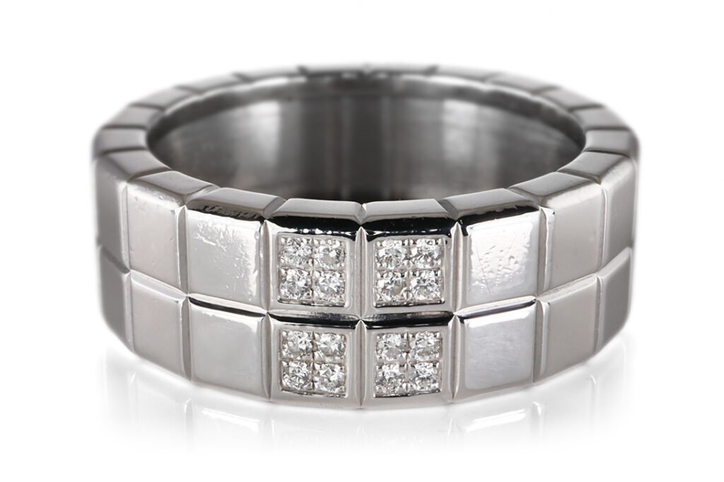 Chopard Ring ICE CUBE 16 Brillanten ca 0,12 ct 750 Weißgold Gr 57 [BRORS 20840]