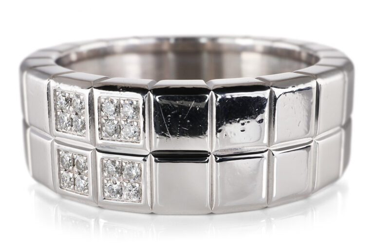 Chopard Ring ICE CUBE 16 Brillanten ca 0,12 ct 750 Weißgold Gr 57 [BRORS 20840]