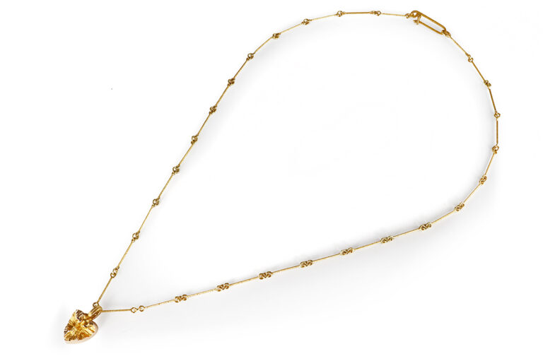 Collier Lapponia Björn Weckström HERZ vintage 1978 585 Gelbgold [BRORS 20845]
