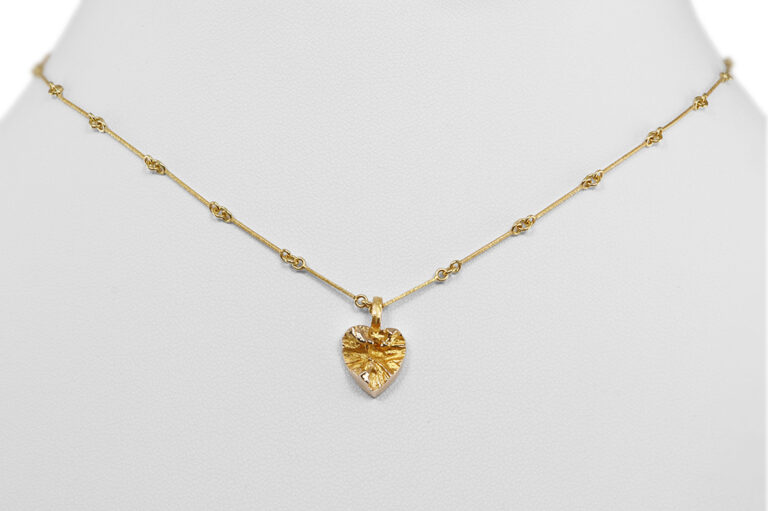 Collier Lapponia Björn Weckström HERZ vintage 1978 585 Gelbgold [BRORS 20845]