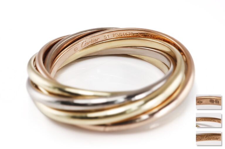 Ring Cartier Trinity 7 Band Ring 750 Gold Gr. 51 original Papiere [BRORS 20847]