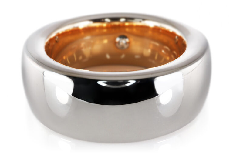 Ring NOOR *Hidden Diamond* 1 Brillant TW/VVS 750 Weiß Rose Gr 55 [BRORS 20852]