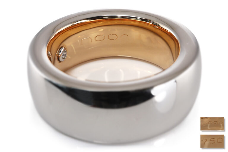 Ring NOOR *Hidden Diamond* 1 Brillant TW/VVS 750 Weiß Rose Gr 55 [BRORS 20852]